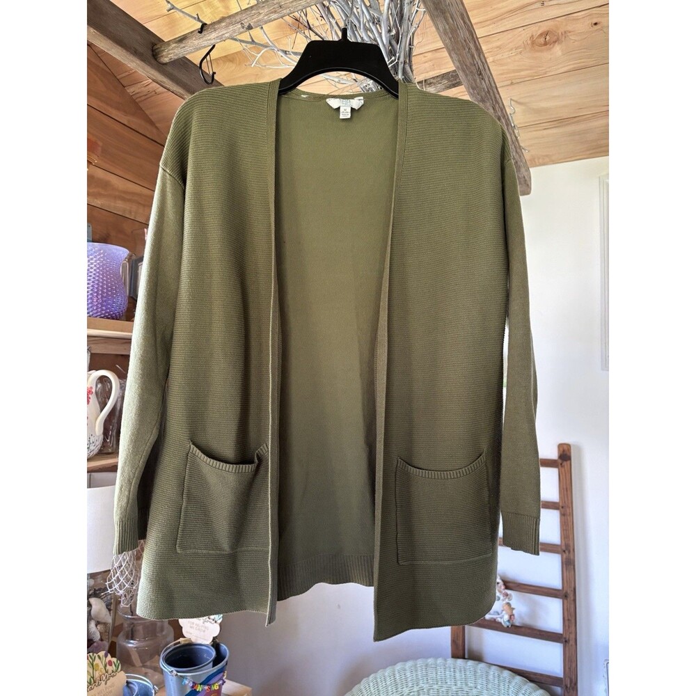 Army Green Open Front Cardigan Acadwmia Poetcore Medium
